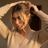 Aina Dobbel Hoop Diamant Øredobber