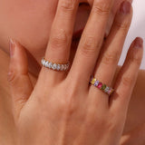 Antoinette diamantsimulert gullring