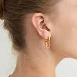 Aina Dobbel Hoop Diamant Øredobber