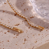 Isolde diamant tennis halskjede