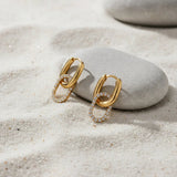Aina Dobbel Hoop Diamant Øredobber