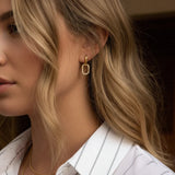 Aina Dobbel Hoop Diamant Øredobber